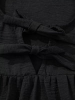Bow Tie Neck 3/4 Sleeve Casual Blouse