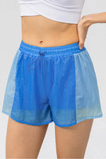 Color Block Drawstring Active Shorts - Ladyez