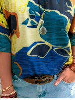 Contrast Round Neck Casual T-Shirt