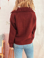Ribbed Hem Raglan Sleeve Sweater