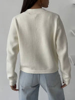 Button Up Texture Knit Cardigan