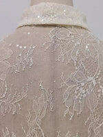 Ruffled Hem Lace Long Sleeve Dress