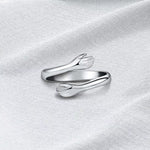 925 Sterling Silver Hug Bypass Ring