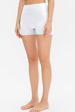 Slim Fit Wide Waistband Sports Shorts - Ladyez
