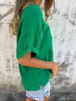 Full Size Round Neck Short Sleeve T-Shirt Plus Size