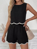 Contrast Trim Tank and Shorts Set