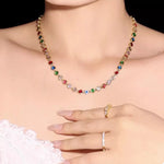 18K Gold-Plated Zircon Necklace