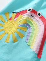 Children's Embroidered Short Sleeve Dress