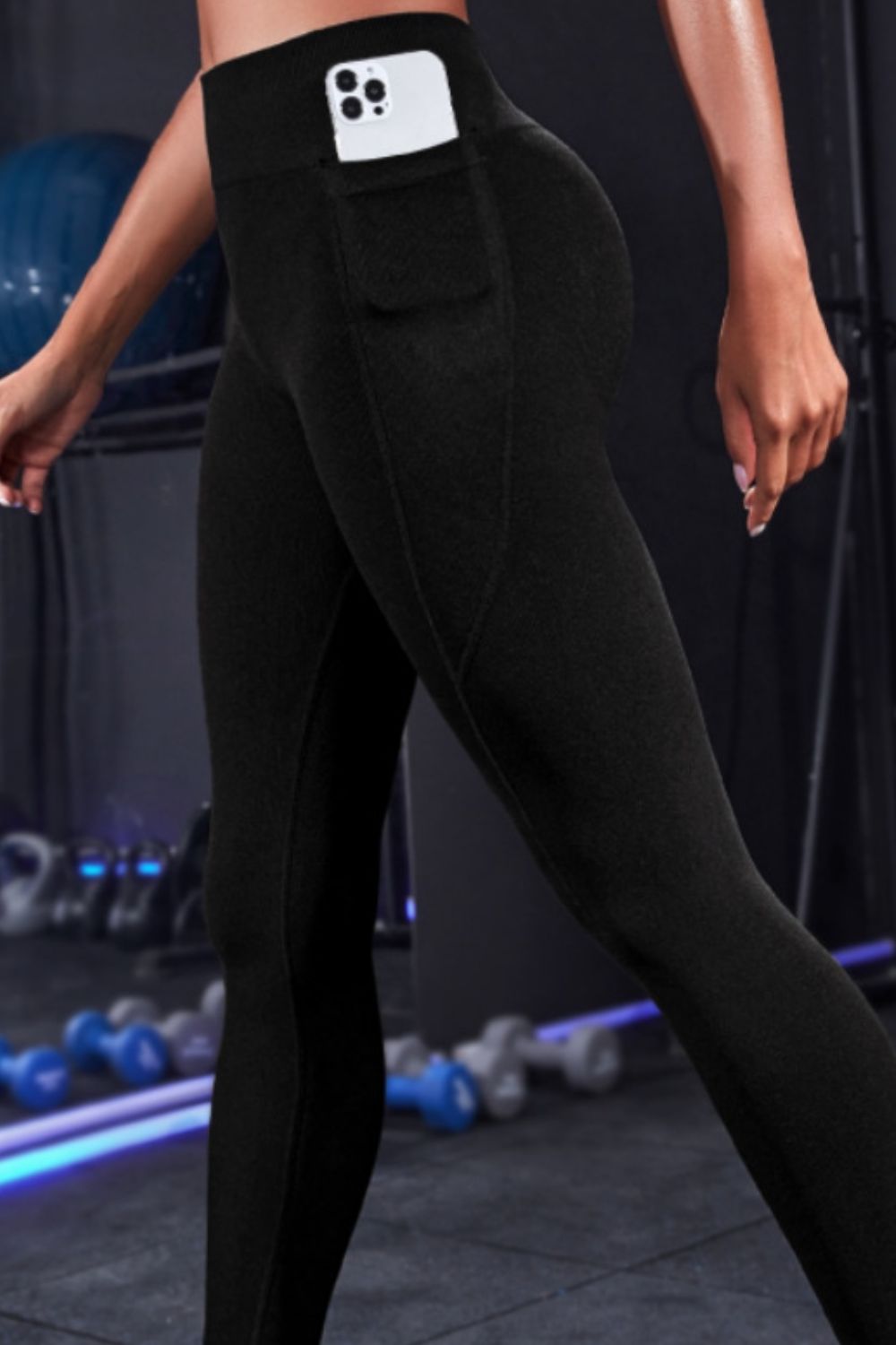 Wide Waistband Sports Leggings - Ladyez