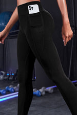 Wide Waistband Sports Leggings - Ladyez