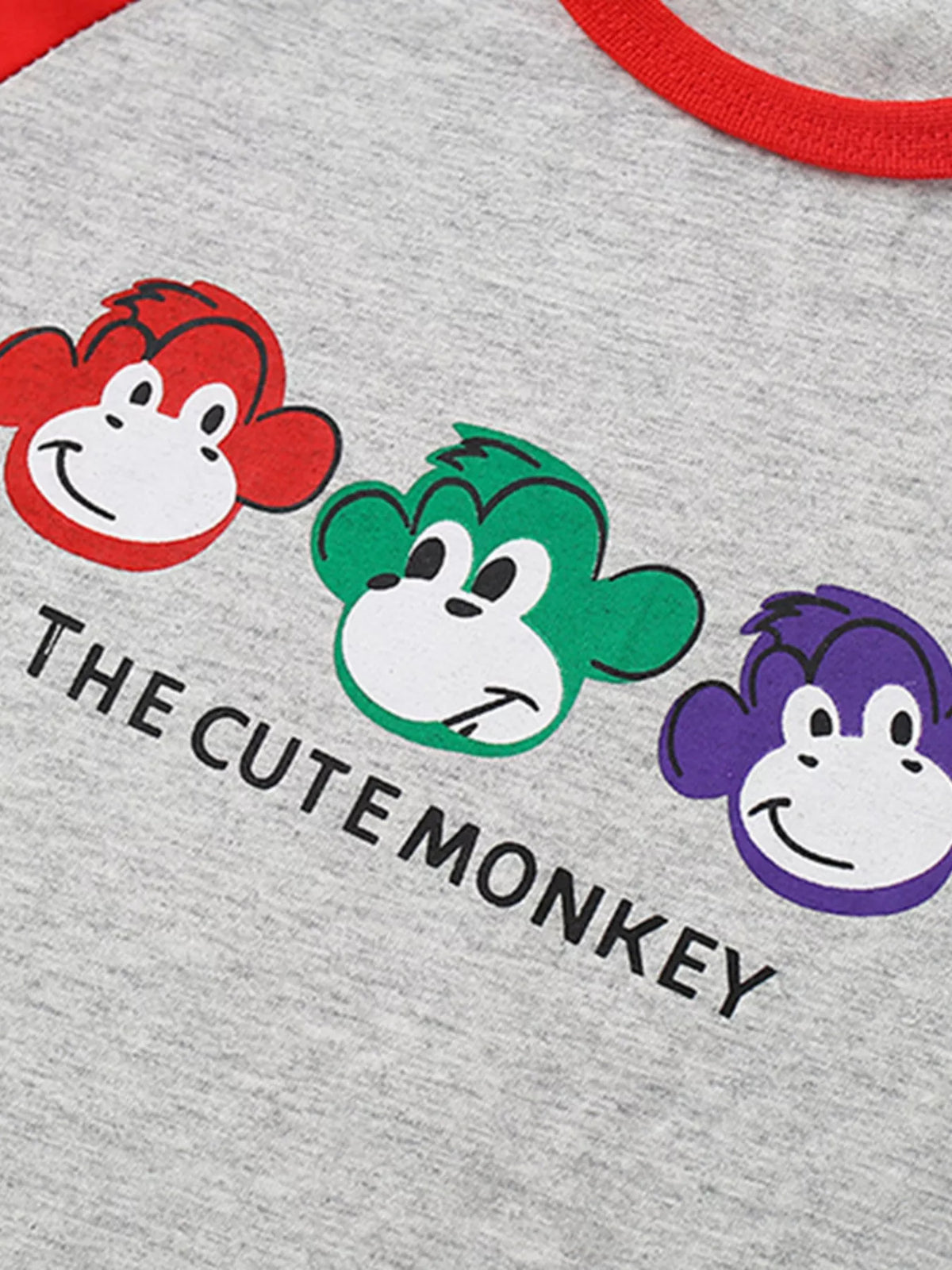 Children's Cute Monkey Tee and Shorts Set