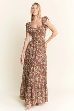 Jade By Jane Ruffle Sleeve Tiered Maxi Dress - Ladyez