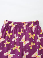 Children's Butterfly Ruffle Sleeve Top & Shorts Set