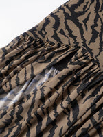 Zebra Print Maxi Dress with Side Slit - Ladyez