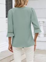 V-Neck 3/4 Sleeve Blouse