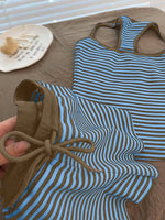 Striped Tank Top and Shorts Set