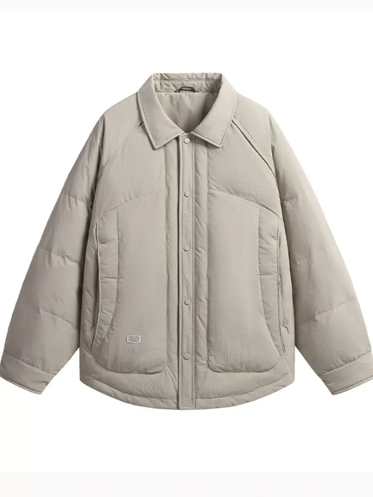 Men’s Plus Size Lightweight Padded Snap-Down Jacket