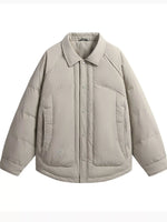 Men’s Plus Size Lightweight Padded Snap-Down Jacket