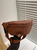 Plaid Pattern Crossbody Bag