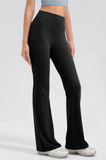 High Waist Straight Active Pants - Ladyez
