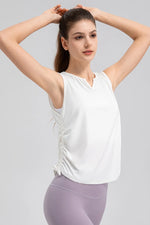Notched Wide Strap Active Tank - Ladyez