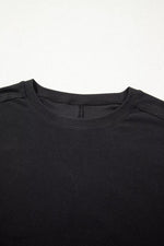 Round Neck Lace Sleeve Relaxed Fit Top