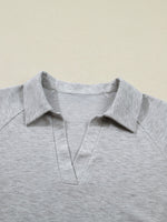 Polo Collar Short Sleeve Top and Shorts Set