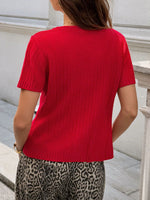 Button Down Short Sleeve Cardigan