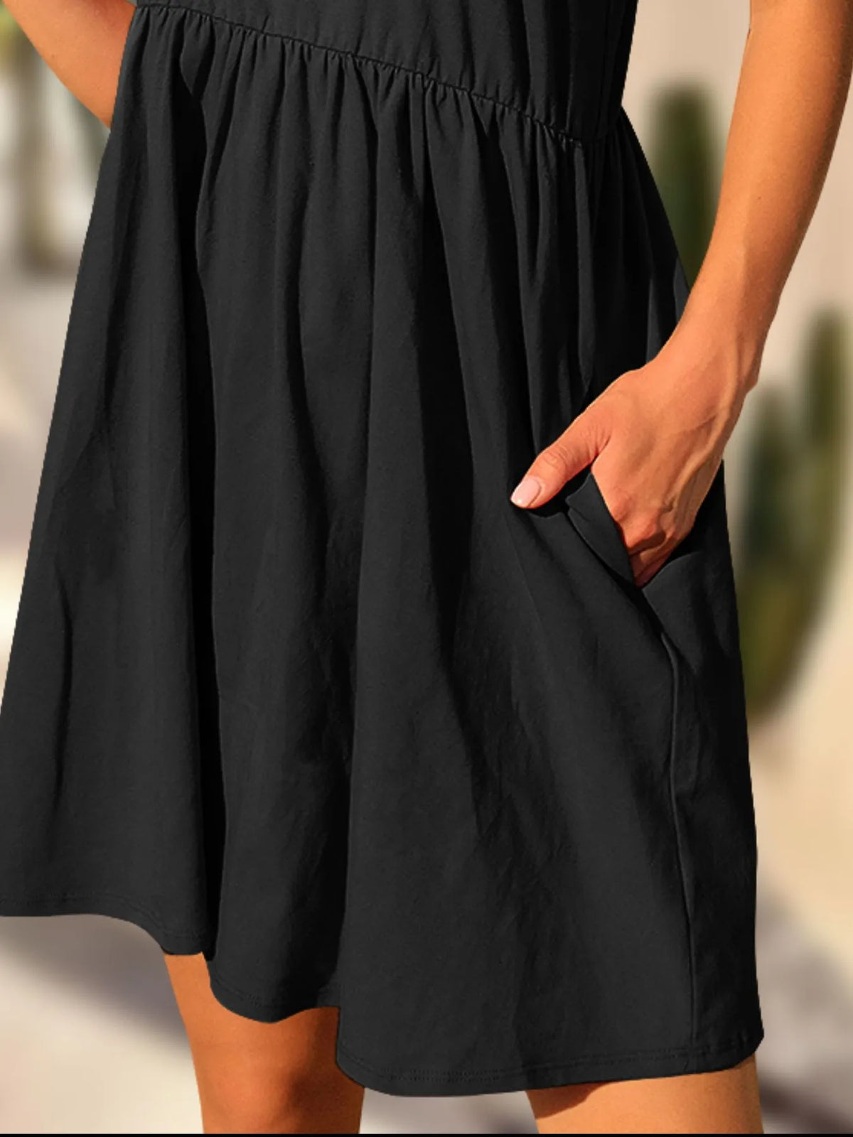 Tie-Shoulder Flowy Tank Dress - Ladyez