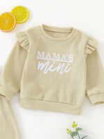 Children's Letter Ruffled Trim Top and Pants Set