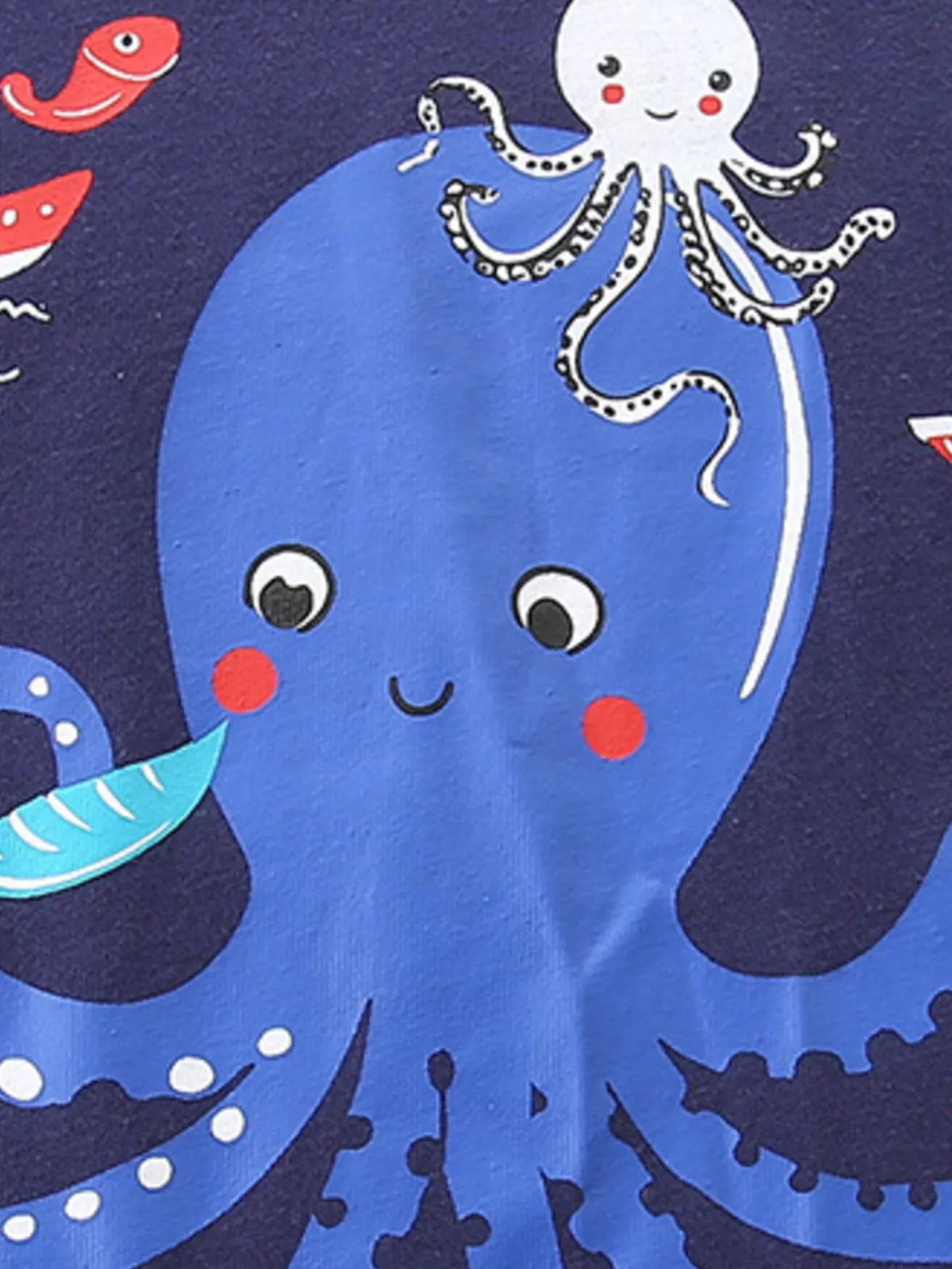 Children's Octopus Graphic Tee and Shorts Set