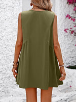 Mandy V-Neck Sleeveless Mini Dress - Ladyez