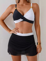 Two Tone Cami and Skort Swim Set