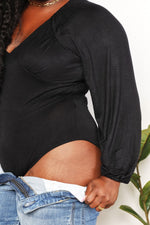 Culture Code Full Size V- Neck Bodysuit - Ladyez