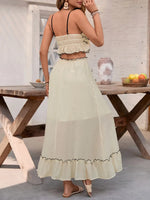 Contrast Trim Scoop Neck Cami and Skirt Set
