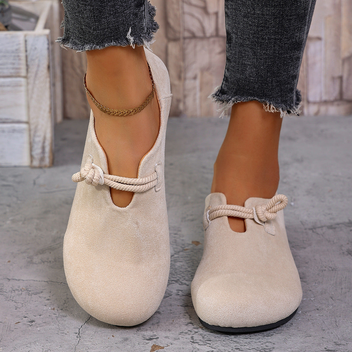 Round Toe Slip-Ons