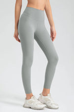 Wide Waistband Slim Fit Active Leggings - Ladyez
