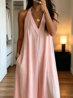 Full Size Halter Neck Wide-Leg Jumpsuit Plus Size