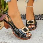 Peep Toe Block Heels Sandals