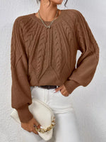 Cable Knit Long Sleeve Sweater