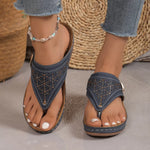 Toe Post Wedge Sandals