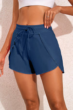 Drawstring Waist Swim Shorts - Ladyez