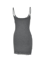 Lace Trim Bodycon Mini Dress