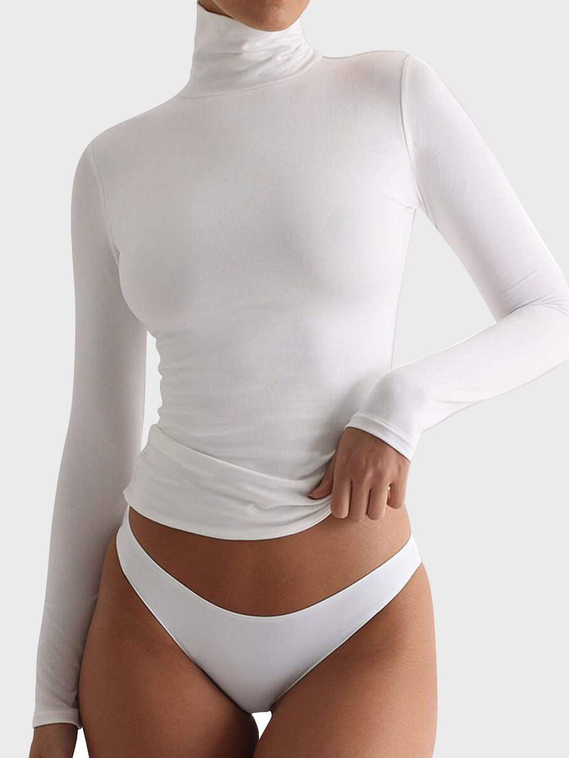 Lovelet Turtleneck Long Sleeve T-Shirt - Ladyez