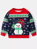 Children's Christmas Tree Round Neck Sweater