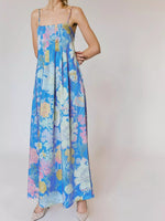 Floral Print Sleeveless Maxi Dress