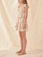Floral Layered Ruffle Mini Skirt