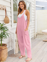 V-Neck Spaghetti Strap Jumpsuit - Ladyez