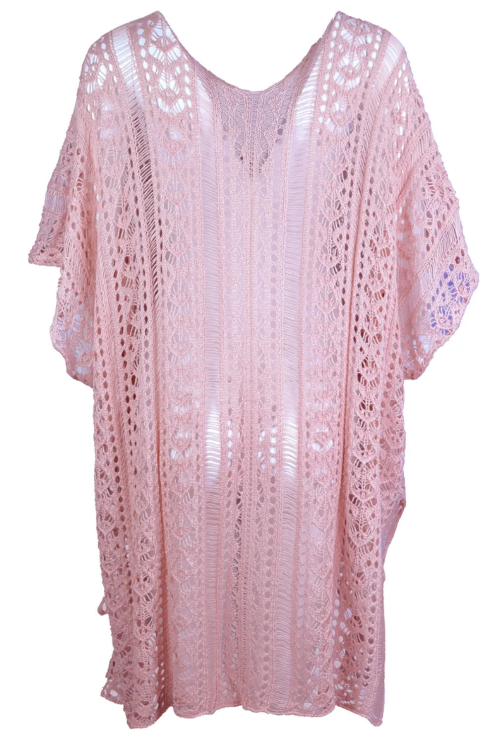Angel Wings Cutout V-Neck Cover-Up with Tassel - Ladyez