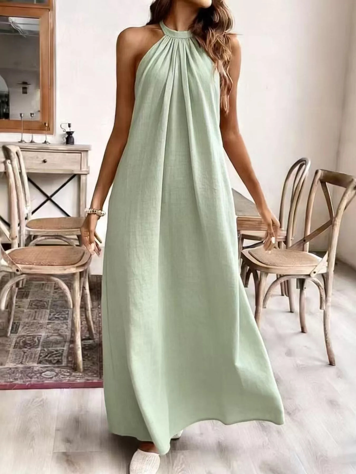 Halter Neck Maxi Dress